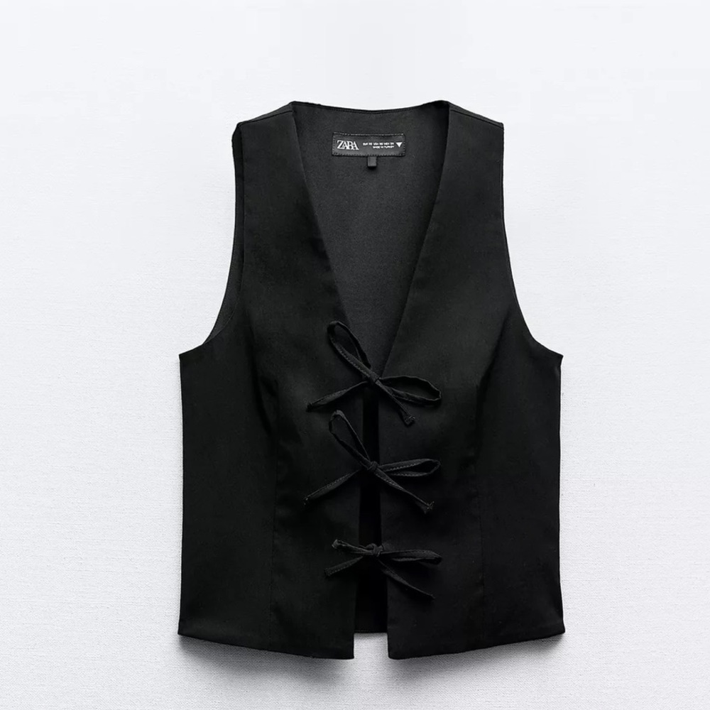 Zara Tied Stretch Top - Picture 1 of 2